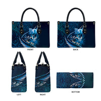 Personalised All Blue New Zealand Darts Leather Bag Aoteroa Fern Maori Galaxy Style - Polynesian Pride