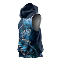 Personalised All Blue New Zealand Darts Sleeveless Hoodie Aoteroa Fern Maori Galaxy Style LT14 - Polynesian Pride
