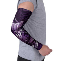 Personalised All Purple New Zealand Darts Arm Sleeves Aoteroa Fern Maori Galaxy Style LT14 - Polynesian Pride