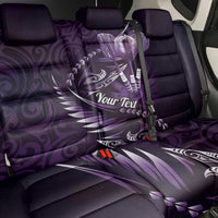 Personalised All Purple New Zealand Darts Back Car Seat Cover Aoteroa Fern Maori Galaxy Style LT14 - Polynesian Pride