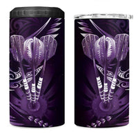 All Purple New Zealand Darts 4 in 1 Can Cooler Tumbler Aoteroa Fern Maori Galaxy Style LT14 One Size: 16 oz Purple - Polynesian Pride
