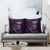 Personalised All Purple New Zealand Darts Pillow Cover Aoteroa Fern Maori Galaxy Style LT14 - Polynesian Pride