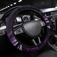 All Purple New Zealand Darts Steering Wheel Cover Aoteroa Fern Maori Galaxy Style LT14 Universal Fit Purple - Polynesian Pride