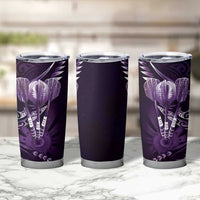 All Purple New Zealand Darts Tumbler Cup Aoteroa Fern Maori Galaxy Style LT14 - Polynesian Pride