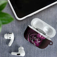 Personalised All Pink New Zealand Darts AirPods Case Aoteroa Fern Maori Galaxy Style - Polynesian Pride