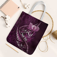 Personalised All Pink New Zealand Darts Tote Bag Aoteroa Fern Maori Galaxy Style - Polynesian Pride