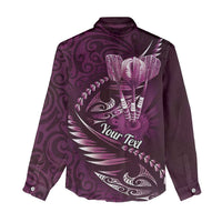 Personalised All Pink New Zealand Darts Women Casual Shirt Aoteroa Fern Maori Galaxy Style LT14 - Polynesian Pride