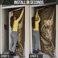 Personalised All Gold New Zealand Darts Door Cover Aoteroa Fern Maori Galaxy Style LT14 - Polynesian Pride