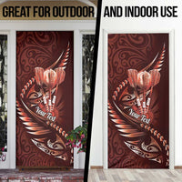 Personalised All Red New Zealand Darts Door Cover Aoteroa Fern Maori Galaxy Style LT14 - Polynesian Pride