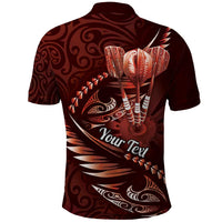 Personalised All Red New Zealand Darts Polo Shirt Aoteroa Fern Maori Galaxy Style LT14 - Polynesian Pride