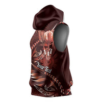 Personalised All Red New Zealand Darts Sleeveless Hoodie Aoteroa Fern Maori Galaxy Style LT14 - Polynesian Pride