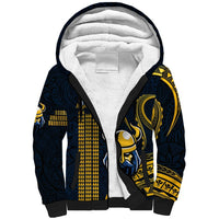 Personalised Hawaii Hilo High School Sherpa Hoodie Vikings Polynesian Kakau Pattern LT14 Unisex Gold - Polynesian Pride
