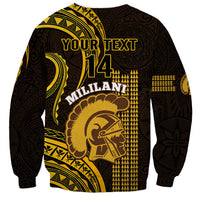 Personalised Hawaii Mililani High School Sweatshirt Polynesian Kakau Pattern LT14 - Polynesian Pride