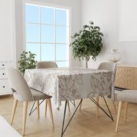 Polynesia Tablecloth Polynesian Tropical Flowers Begie Pastel Vibes LT14 - Polynesian Pride