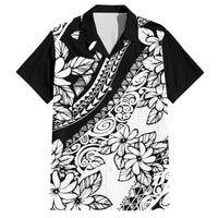 Polynesia Family Matching Short Sleeve Bodycon Dress and Hawaiian Shirt Polynesian Tropical Flowers Black Pastel Vibes LT14 Dad's Shirt - Short Sleeve Black - Polynesian Pride