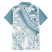 polynesia-family-matching-short-sleeve-bodycon-dress-and-hawaiian-shirt-polynesian-tropical-flowers-blue-pastel-vibes