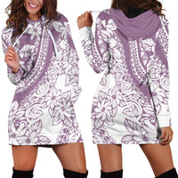 Polynesia Hoodie Dress Polynesian Tropical Flowers Purple Pastel Vibes LT14 - Polynesian Pride