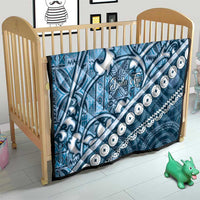 Blue Bula Fiji Quilt Fijian Language Week Tapa Cloth - Pastel