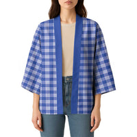 Royal Blue Japanese Palaka Pride Kimono - Polynesian Pride