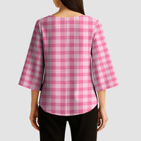 Pink Japanese Palaka Pride Kimono Sleeve Blouse - Polynesian Pride