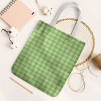 Bright Green Japanese Palaka Pride Tote Bag - Polynesian Pride