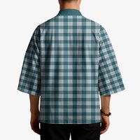 Dark Teal Japanese Palaka Pride Kimono - Polynesian Pride