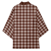 Brown Japanese Palaka Pride Kimono - Polynesian Pride
