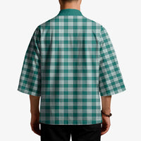 Teal Japanese Palaka Pride Kimono - Polynesian Pride