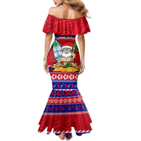 Custom Guam Christmas Family Matching Mermaid Dress and Hawaiian Shirt Guaman Santas Felis Pasgua LT14 - Polynesian Pride