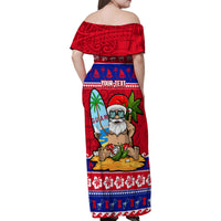 Custom Guam Christmas Family Matching Off Shoulder Maxi Dress and Hawaiian Shirt Guaman Santas Felis Pasgua LT14 - Polynesian Pride