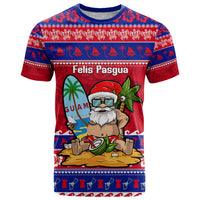 Custom Guam Christmas T Shirt Guaman Santas Felis Pasgua LT14 Blue - Polynesian Pride
