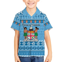 Custom Fiji Christmas Hawaiian Shirt Fijian Tapa Marau na Kerisimasi LT14 - Polynesian Pride