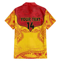 Papua New Guinea Rugby Custom Family Matching Long Sleeve Bodycon Dress and Hawaiian Shirt Go Kumuls PNG - Polynesian Pattern LT14 - Polynesian Pride