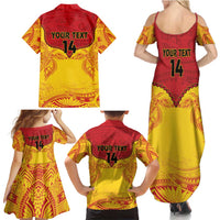 Papua New Guinea Rugby Custom Family Matching Summer Maxi Dress and Hawaiian Shirt Go Kumuls PNG - Polynesian Pattern LT14 - Polynesian Pride