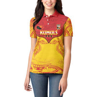 Papua New Guinea Rugby Custom Women Polo Shirt Go Kumuls PNG - Polynesian Pattern