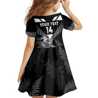 Aotearoa Silver Fern Rugby Custom Family Matching Long Sleeve Bodycon Dress and Hawaiian Shirt 2024 Go Kiwi LT14 - Polynesian Pride