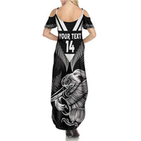 Aotearoa Silver Fern Rugby Custom Family Matching Summer Maxi Dress and Hawaiian Shirt 2024 Go Kiwi LT14 - Polynesian Pride