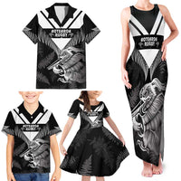 Aotearoa Silver Fern Rugby Custom Family Matching Tank Maxi Dress and Hawaiian Shirt 2024 Go Kiwi LT14 - Polynesian Pride