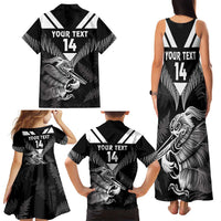 Aotearoa Silver Fern Rugby Custom Family Matching Tank Maxi Dress and Hawaiian Shirt 2024 Go Kiwi LT14 - Polynesian Pride