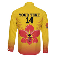 Orchids PNG Rugby Custom Family Matching Off Shoulder Maxi Dress and Hawaiian Shirt Go Champions Papua New Guinea LT14 - Polynesian Pride