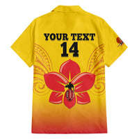 Orchids PNG Rugby Custom Family Matching Puletasi and Hawaiian Shirt Go Champions Papua New Guinea LT14 - Polynesian Pride