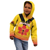 Orchids PNG Rugby Custom Kid Hoodie Go Champions Papua New Guinea LT14 - Polynesian Pride