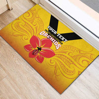 Orchids PNG Rugby Custom Rubber Doormat Go Champions Papua New Guinea LT14 - Polynesian Pride