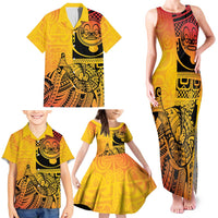 Marquesas Islands Family Matching Tank Maxi Dress and Hawaiian Shirt Marquesan Matatiki Fish Hook Patutiki - Polynesian Pride