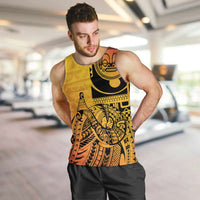 Marquesas Islands Men Tank Top Marquesan Matatiki Fish Hook Patutiki - Polynesian Pride