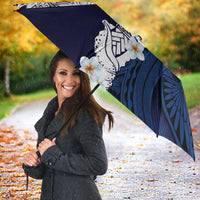 Blue Samoa Tattoo Umbrella Plumeria Samoan Ocean Tatau Pattern LT14 - Polynesian Pride
