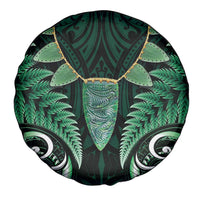 Aotearoa Pounamu Niho Spare Tire Cover Silver Fern Mix Maori Pattern - Green LT14 - Polynesian Pride