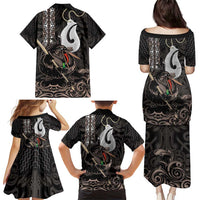 Aotearoa Hei Matau Family Matching Puletasi and Hawaiian Shirt Haka Kiwi Mix Maori Mangopare LT14 - Polynesian Pride