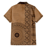 Fakaalofa Lahi Atu Niue Family Matching Puletasi and Hawaiian Shirt Vintage Hiapo Pattern Brown Version LT14 - Polynesian Pride