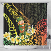 Hawaii Saint Patrick's Day Shower Curtain Ukulele Leprechaun Hau'Oli Maoli Oe! LT14 - Polynesian Pride